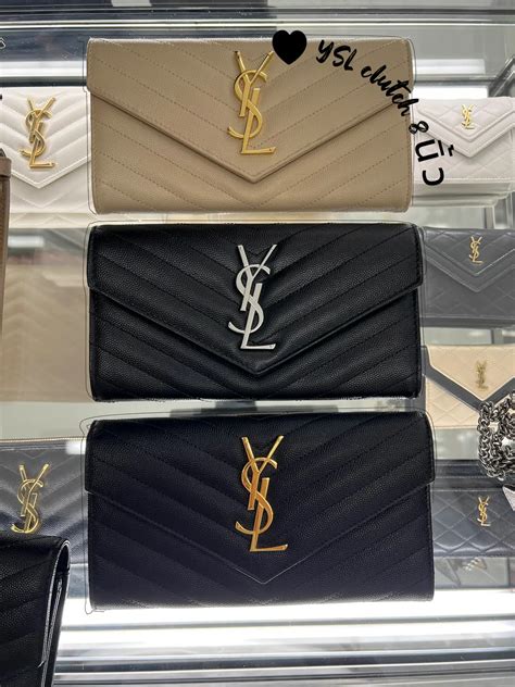 ysl clutch 8 ราคา|ysl caviar clutch.